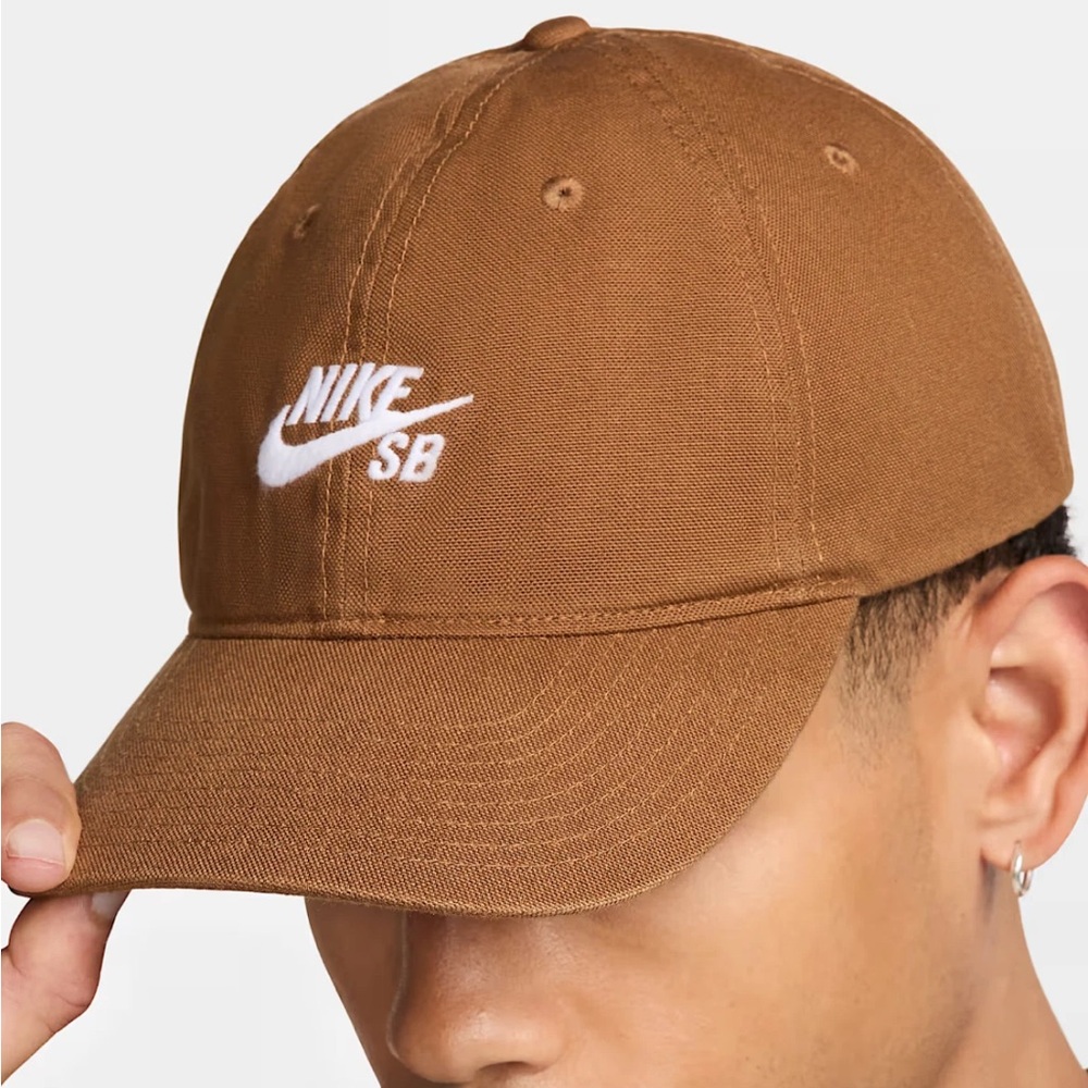 Nike SB Club Hat Tan Brown White Adult Unisex Size M/L Adjustable